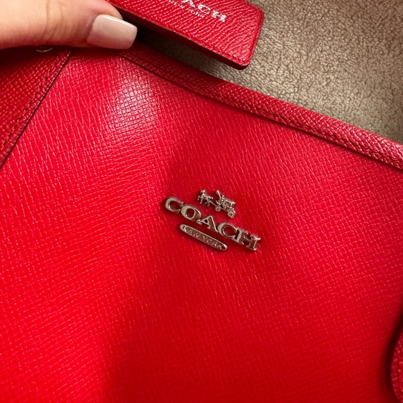 BRIGHT RED COACH PURSE - Picture 2 of 7